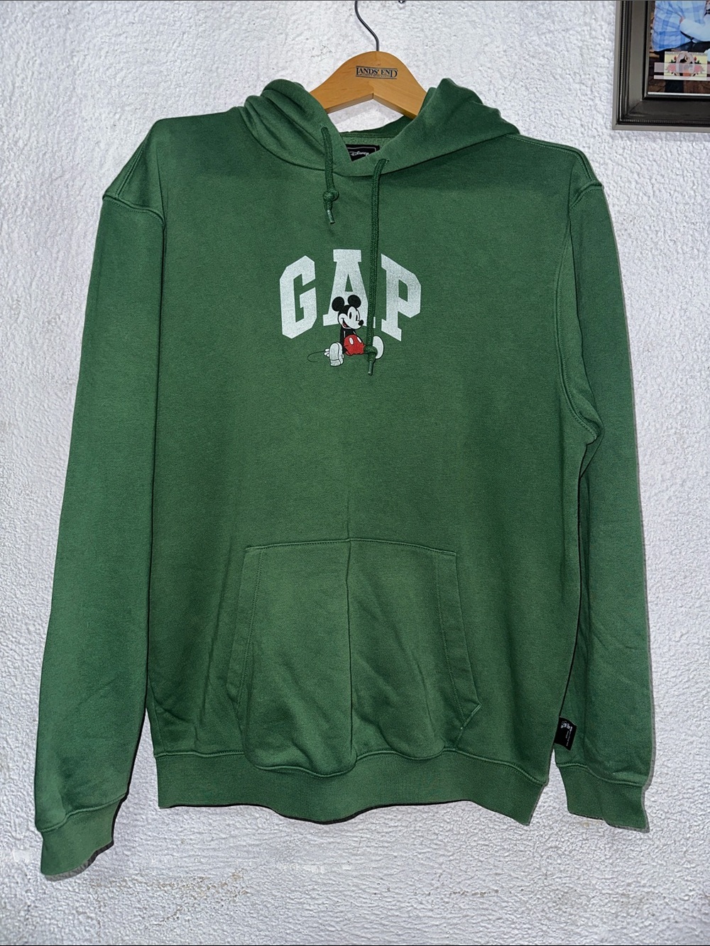 GAP Green Hoodie with Mickey Graphic